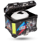 Caja portaequipaje Armor Road de aluminio 36 L negra vista principal