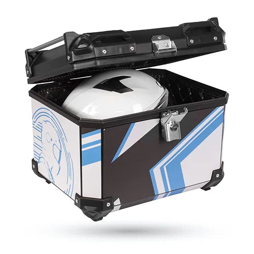 Caja portaequipaje Kinlley Adventure 47 L azul vista principal