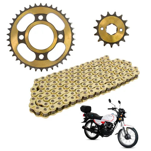 Kit de tracción para Xpress 170 38D 15D 428H x 108L con cadena reforzada dorada Leiruki